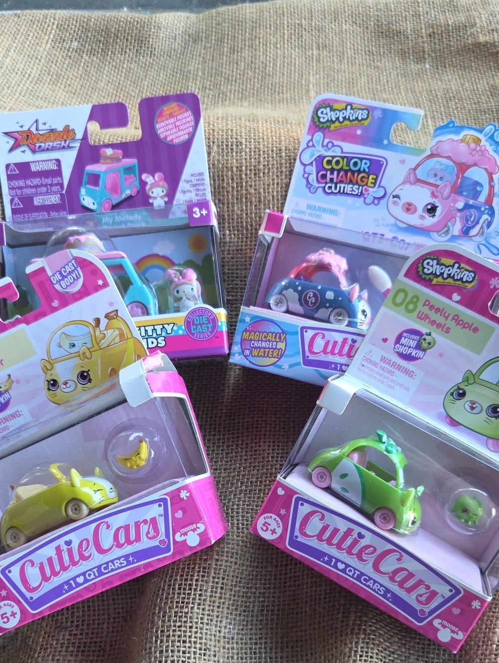 Cutie Cars,SHOPKINS, HELLO KITTY